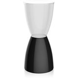 Banqueta Bery em 2 Taças Grandes com Porta Treco Transparente e Base Colorida - I'm In Home - Preto
