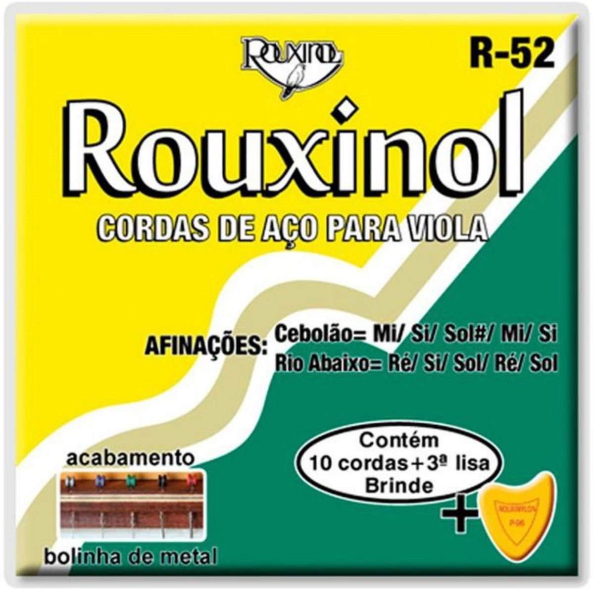 Menor preço em Encordoamento Rouxinol Para Viola Brasileira R-52 - Rouxinol