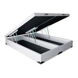 Base para Cama Box Queen Premium com Baú Corino Branco