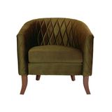 Poltrona Bela Suede  Marrom