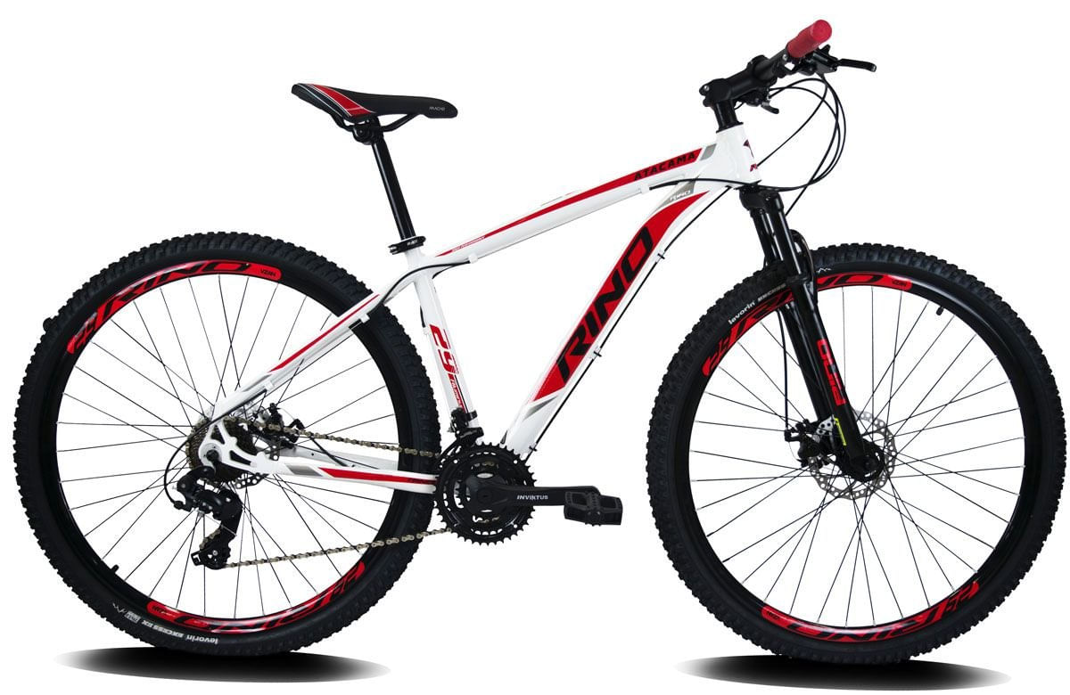 Bicicleta Rino Atacama T21 Aro 29 Susp. Dianteira 24 Marchas - Branco