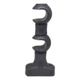 Kit 2 Suporte Cortina Duplo para Varão 19/28 mm Titanio Pvc