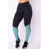 Calça Legging Preta Com Recorte