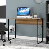 Mesa Industrial Para Escritório Lâmina Mel Preto Fabrick 120 Caemmun