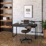 Mesa De Escritório Kuadra 2 Gv Preta 135 Cm