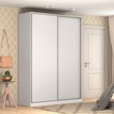 Guarda Roupa Closet 165cm 2 Portas 100% Mdf Branco Lilies Móveis