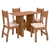 Mesa de Jantar 4 Cadeiras Milano Carvalho Savana