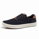 Sapatenis Basico Casual Bico Redondo Masculino Com Recortes Solado Borracha