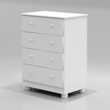 Cômoda 4 Gavetas Junior Peroba Branco Brilho