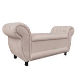 Recamier Com Baú Grécia Suede Bege