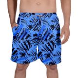 Short Praia Bermuda Tactel Estampado Abstrato Azul Cor:azul,tamanho:g