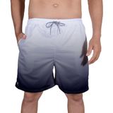 Short Praia Bermuda Tactel Estampado Degrade Preto Cor:preto,tamanho:g