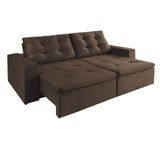 Sofa Bravo Assento 1,05 L: 254 x A: 107 x P: 113 k Marrom 8109k Estofama