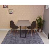 Conjunto De Mesa Dobrável Retrátil 120 X 75 Volpi + 2 Cadeiras Eiffel - Marrom