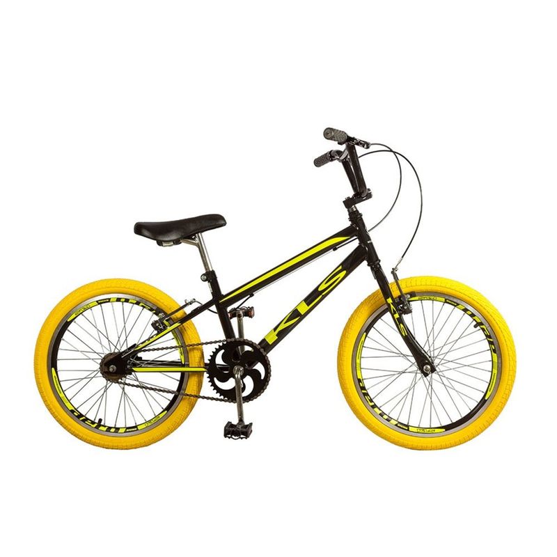 Bicicleta Kls Free Style Aro 20 Rígida 1 Marcha - Amarelo/preto