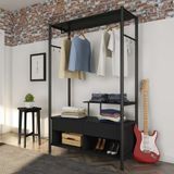 Guarda-roupa Closet Modulado Valência Preto