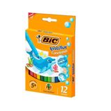 Caneta Canetinha Hidrográfica Evolution Ultra Lavável Kid Bic 12 Unidades