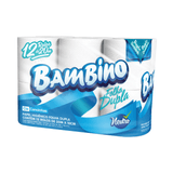 Papel Higiênico Bambino Folha Dupla Com 12 Rolos De 20 Metros Bambino
