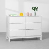 Cômoda Cozy 6 Gavetas - Branco Fosco