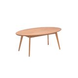 Mesa De Jantar Oval Vértice 190cm Em Madeira Maciça - Natural