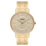 Relogio Masculino Orient Dourado Slim Fundo Dourado Data