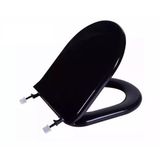 Assento Sanitário Almofadado Oval Astra  Preto 95023