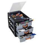Caixa Organizadora 7080 Com 3 Gavetas Organizador Gaveteiro