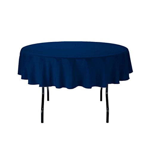 Pano De Mesa Gee Di Moda - Toalhas Redondas De Mesa Redonda De 70 Polegadas Para Cobertura De Mesa Circular Em Poliéster Lavável Azul Mari