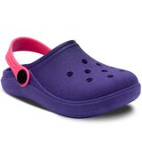 Sandalia Babuche Infantil Menino Menina Chinelo Leve 12.13 Cor:roxo,tamanho:21/22