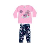 Pijama Feminino Para Bebê Moletom Flanelado Quentinho - P - Rosa