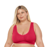 Kit 3 Top Com Renda E Bojo Removível Plus Size