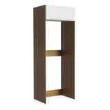 Porta-Geladeira Madesa Lux 1 Porta Basculante - Rustic/Branco Veludo