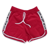 Short Feminino Faixa Love Curto Malha Canelada Varias Cores