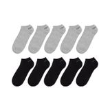 Kit 10 Pares Meias Femininas Sport Rovitex 33/38 Preto E Cinza 33/38