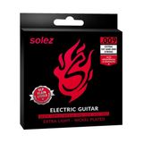 Encordoamento Guitarra Solez 009 SLG9 Resistente a Oxidação