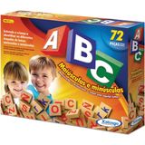 Brinquedo Pedagogico em Madeira ABC Maiúsculas Minusculas