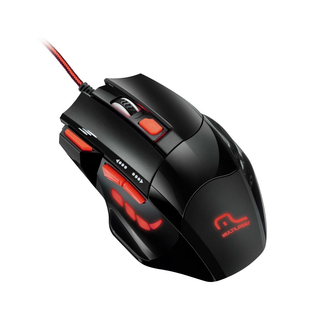 Mouse Gamer Multilaser Firemouse MO236 - 2400dpi - 7 botões - com LED Vermelho Menor preço em Mouse Gamer Multilaser Firemouse MO236 - 2400dpi - 7 botões - com LED Vermelho