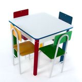 Conjunto de Mesa Quadrada com 4 Cadeiras Ferrum Colorido