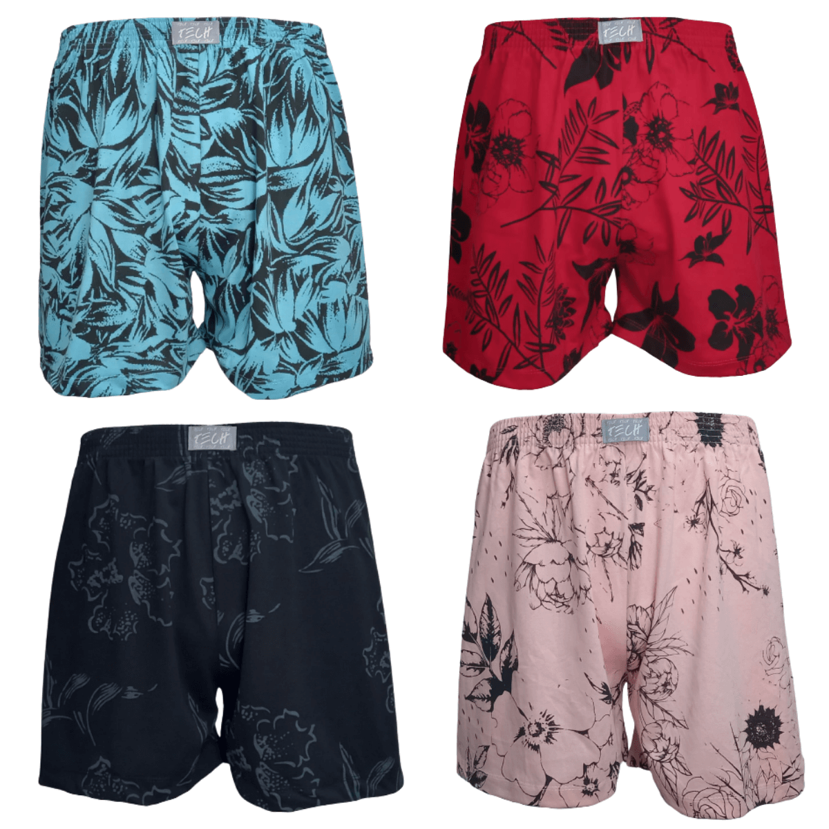 Cueca Samba Canção Estampada Kit Com 10 Shorts De Dormir Pijama Masculino Algodão