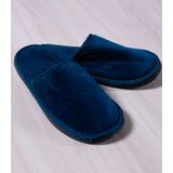Pantufa Masculina Em Plush Bene Casa Azul 37/38