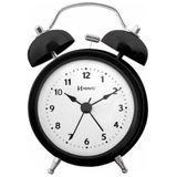 Relogio Despertador Retrô Herweg Analógico Preto