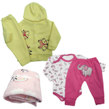 Kit Roupa Para Bebê Inverno 5 Peças Saída De Maternidade