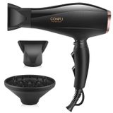 Secador De Cabelo De Salão Profissional, Confu 1875w Negativo Ionic Fast Drying Blow Dryer, Ac Motor Hair Blow Dryer Com Difusor & 2 Bocais Concentra