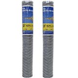Tela Galvanizada Galinheiro 1,8m x 50m kit 2 Telas