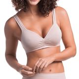 Sutiã Trifil Top Daily sem Costura com Bojo G Macadamia