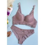 Conjunto Lingerie Com Calcinha Rendada