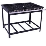 Fogão Industrial Venâncio 6 Bocas 3 Simples A Gás Baixa Pressão Espera Para Forno E6d3e