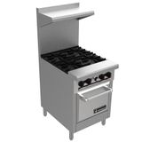 Fogão Industrial 4 Bocas Venâncio Professional Com Forno Stand A Gás R24&#39;&#39; Platib Simples R24st-24b-ps