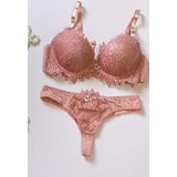 Conjunto Lingerie Com Calcinha Fio Dental