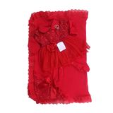 Saída Maternidade Vermelho Vestidinho Luxo 4 Peças